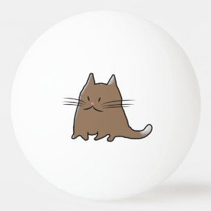 Cute Fat Cat Ping Pong Ball