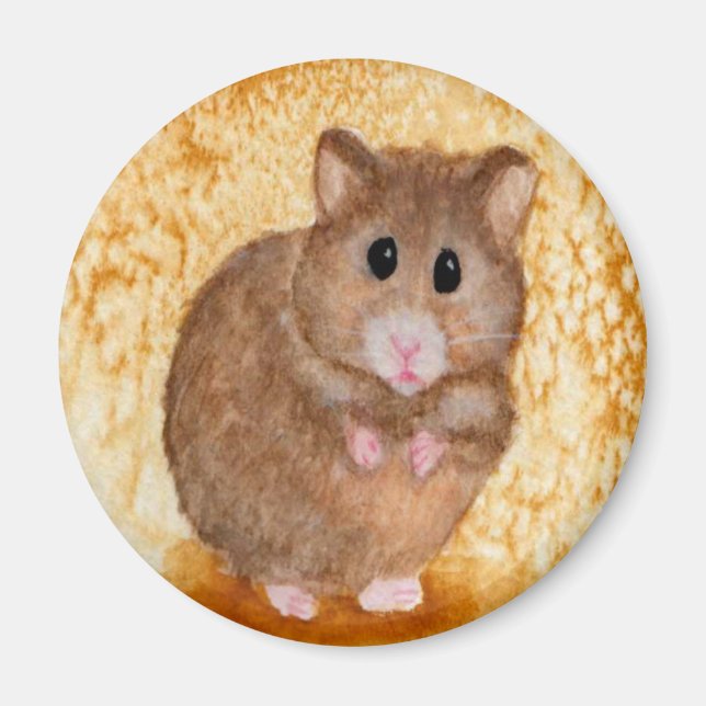 Cute Fat Hamster Magnet (Front)