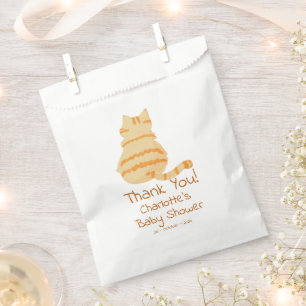 Cute Fat Orange Cat Baby Shower Favour Bags