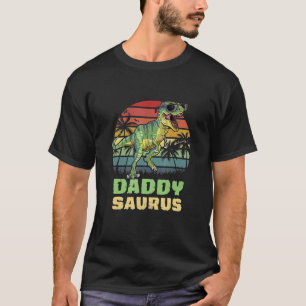 Cute Father Day Daddysaurus Rex Dinosaur Daddy Sau T-Shirt
