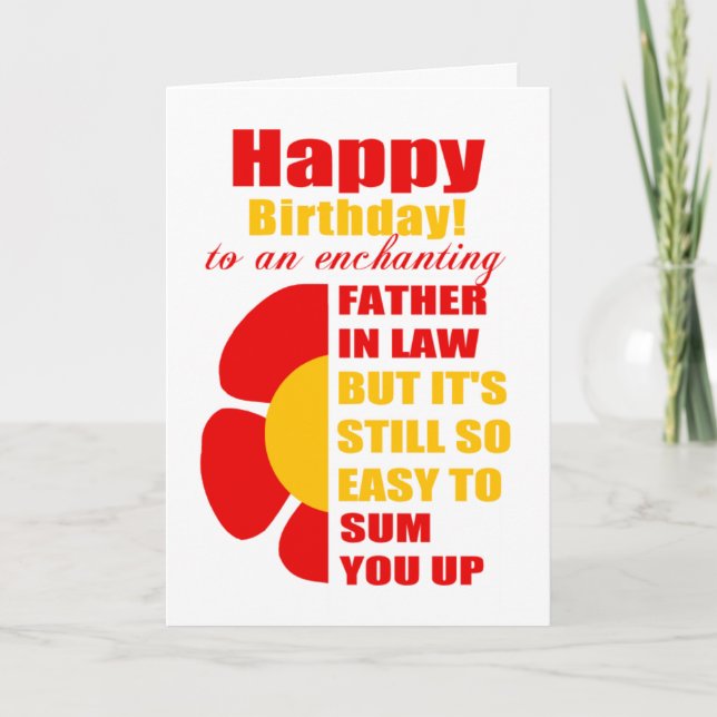 cute father in law birthday wish card (Front)