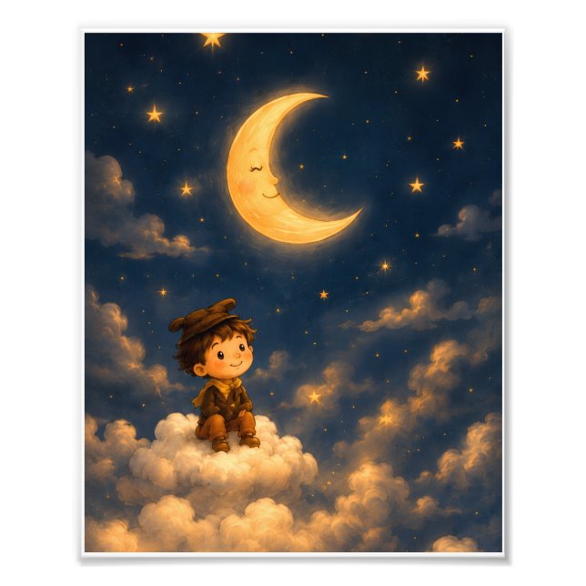 Cute Father Love Design Personalised Editable Photo Print (Front)