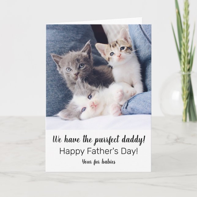 Cute father's day card from furry babbies (Front)