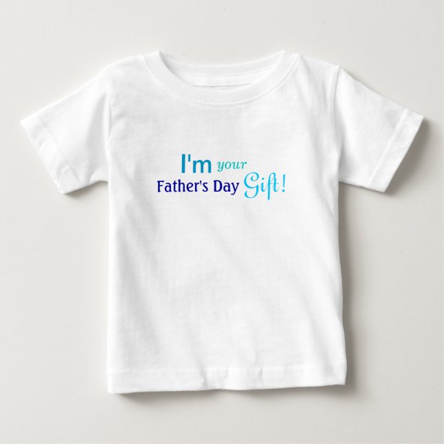 Cute Fathers Day Gift - Blue Shirt (Front)