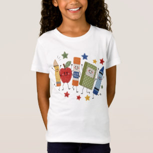 Cute Faux Patch Back To School Cute Supplies Gift T-Shirt