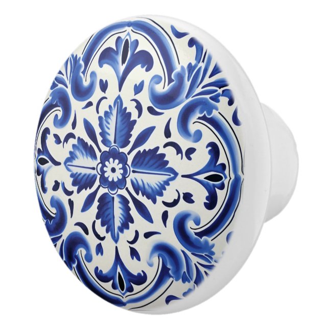 Cute faux tile Portuguese Ceramic Knob (Right)