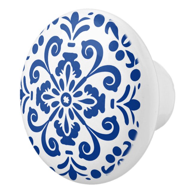 Cute faux tile Spanish  Ceramic Knob (Right)