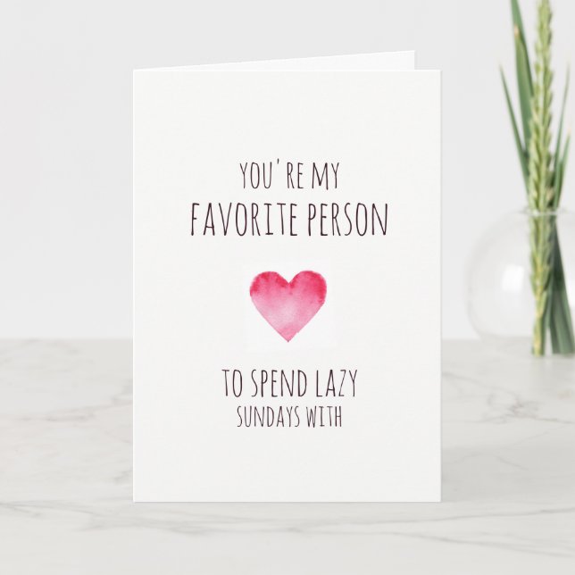 Cute favourite person Valentines card (Front)