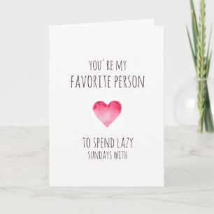 Cute favourite person Valentines card
