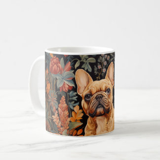 Cute Fawn Coated French Bulldog in a Garden Coffee Mug