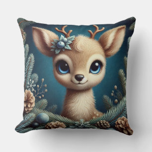 Cute Fawn Illustration Cushion