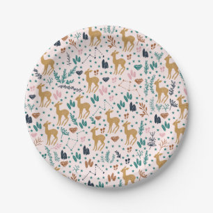 Cute Fawn Paper Plates