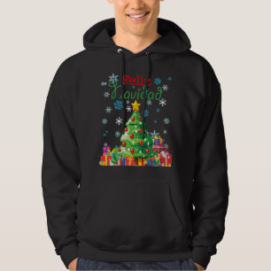 Cute Feliz Navidad Christmas Tree Spanish Mexican  Hoodie