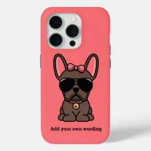 Cute Female Brown French Bulldog iPhone 15 Pro Case