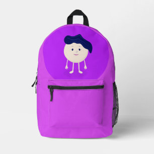 Cute female character printed backpack