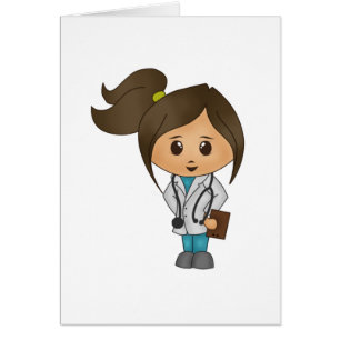 Cute Female Doctor Card