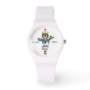 Cute Female Nurse Watch + Medicine  Personalise It