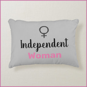 Cute Female Symbol Independant Woman Decorative Cushion