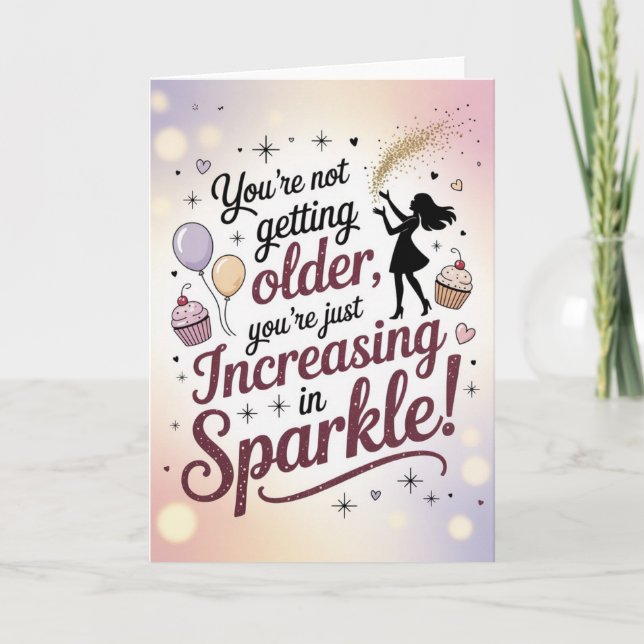 Cute Feminine Birthday Card for Women (Front)