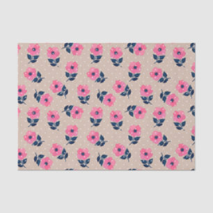 Cute Feminine Floral Pattern Tissue Paper