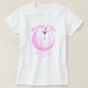 Cute Feminine Golf T-shirt Design Womens Pink