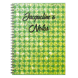 Cute Feminine Green Personal Notebook With Name
