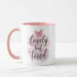 Cute Feminine Pink Bow Graphic Mug