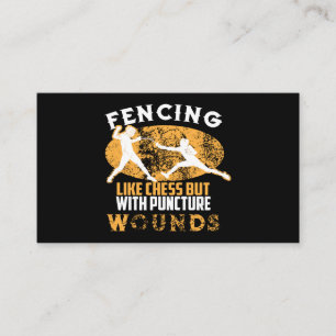 Cute Fencing Like Chess But With Puncture Wounds Enclosure Card