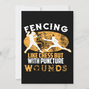 Cute Fencing Like Chess But With Puncture Wounds Invitation