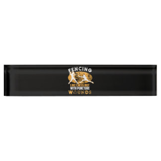 Cute Fencing Like Chess But With Puncture Wounds Nameplate