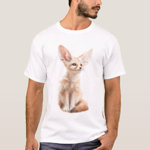 Cute Fennec Fox Illustration Hand Drawn Men T-Shirt