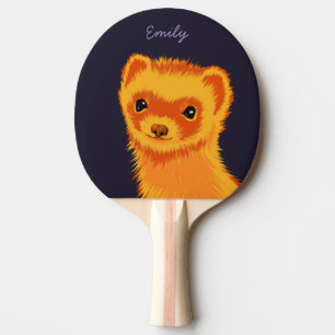 Cute ferret art ferret mum name ping pong paddle