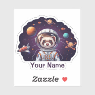 Cute Ferret Astronaut in Space