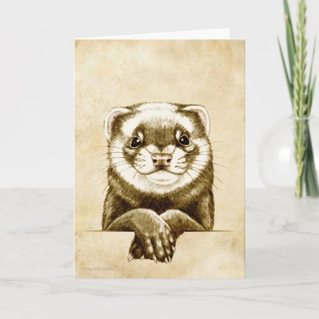 Cute Ferret Card (Front)