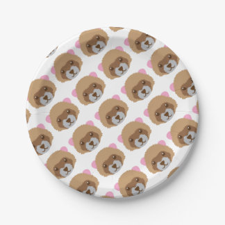 cute ferret face paper plate