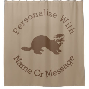 Cute Ferret Graphic Shower Curtain