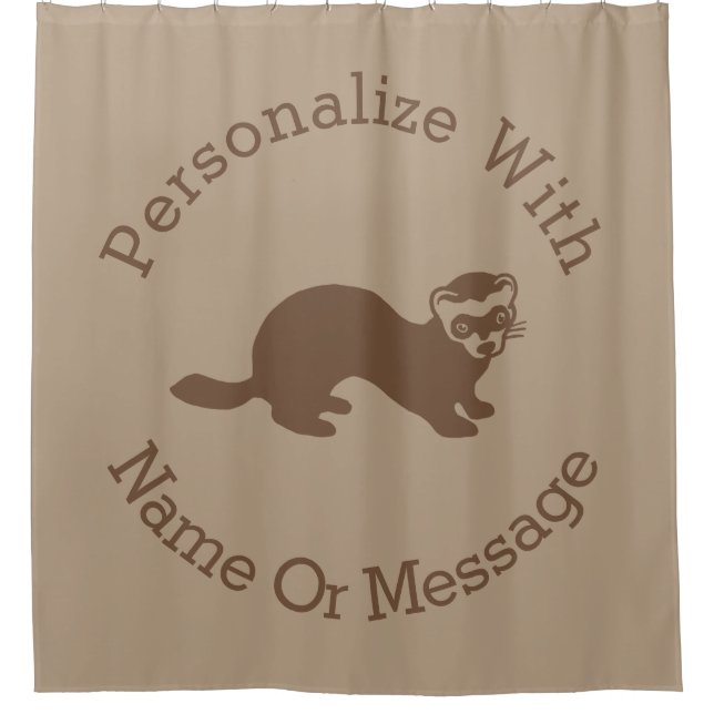 Cute Ferret Graphic Shower Curtain (Front)