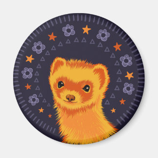 Cute ferret head adorable animal magnet