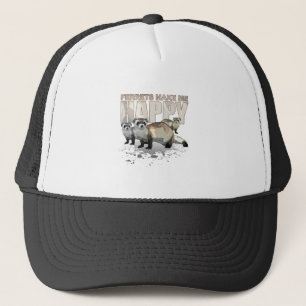 Cute Ferret Lover Quote Casual Pet Animal Fun Trucker Hat