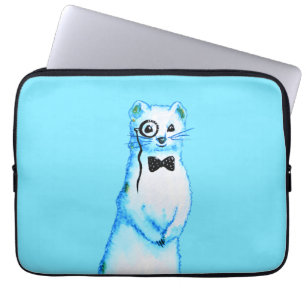 Cute ferret mustelid pet owner laptop sleeve
