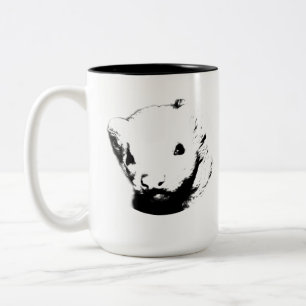 Cute Ferret Picture Two-Tone Coffee Mug