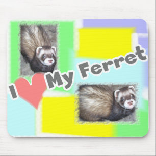 Cute Ferret Pictures Sayings and Quotes Mouse Mat