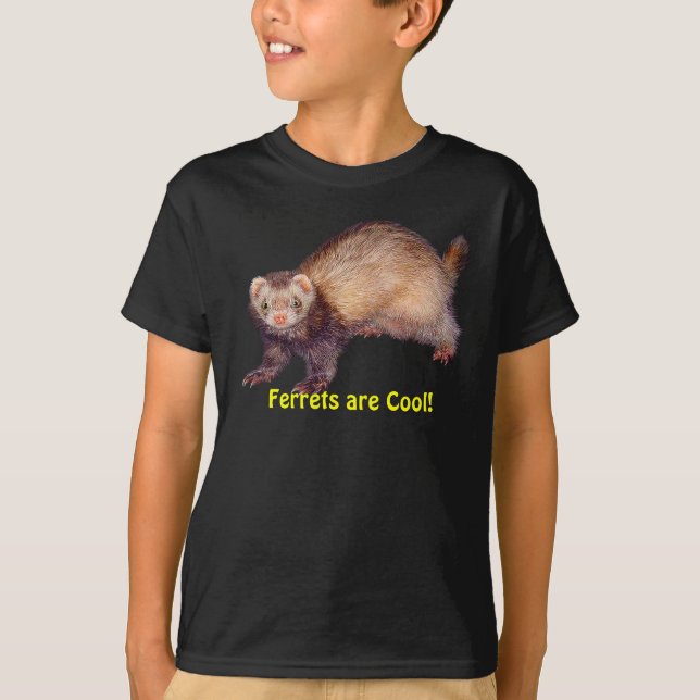 Cute Ferret's are Cool Animal-lover's T-Shirt (Front)