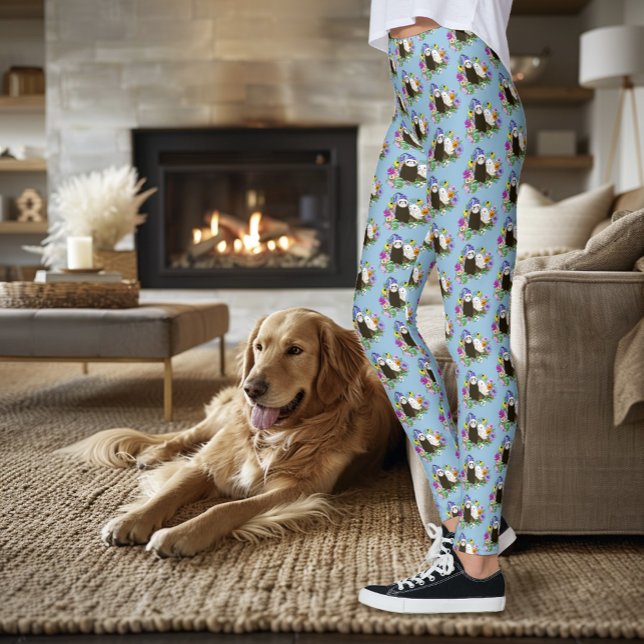 Cute Ferrets Floral Leggings (Creator Uploaded)