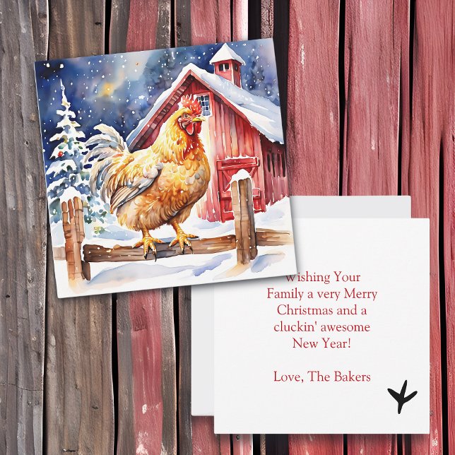 Cute Festive Chicken Cluckin' Good Christmas  (Creator Uploaded)