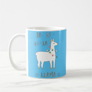 Cute Festive Christmas Fa-La-La Llama Holidays  Coffee Mug