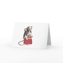 Cute Festive Christmas rat