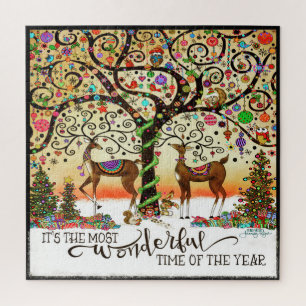 Cute Festive Christmas Tree Inspirivity Jigsaw Puzzle