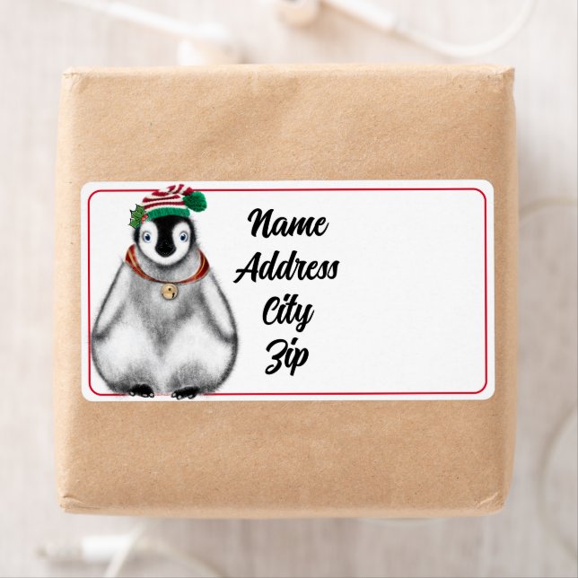 Cute festive holiday christmas Penguin  (Insitu)