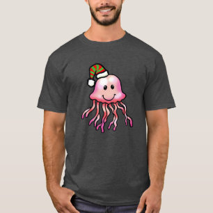 Cute Festive Jellyfish Cartoon T-Shirt